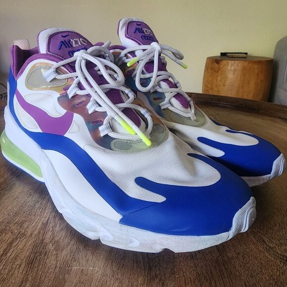 Nike Air Max 270 React Easter White Purple Nebula CW0630-100 Men's Sz 11.5 - Picture 9 of 15